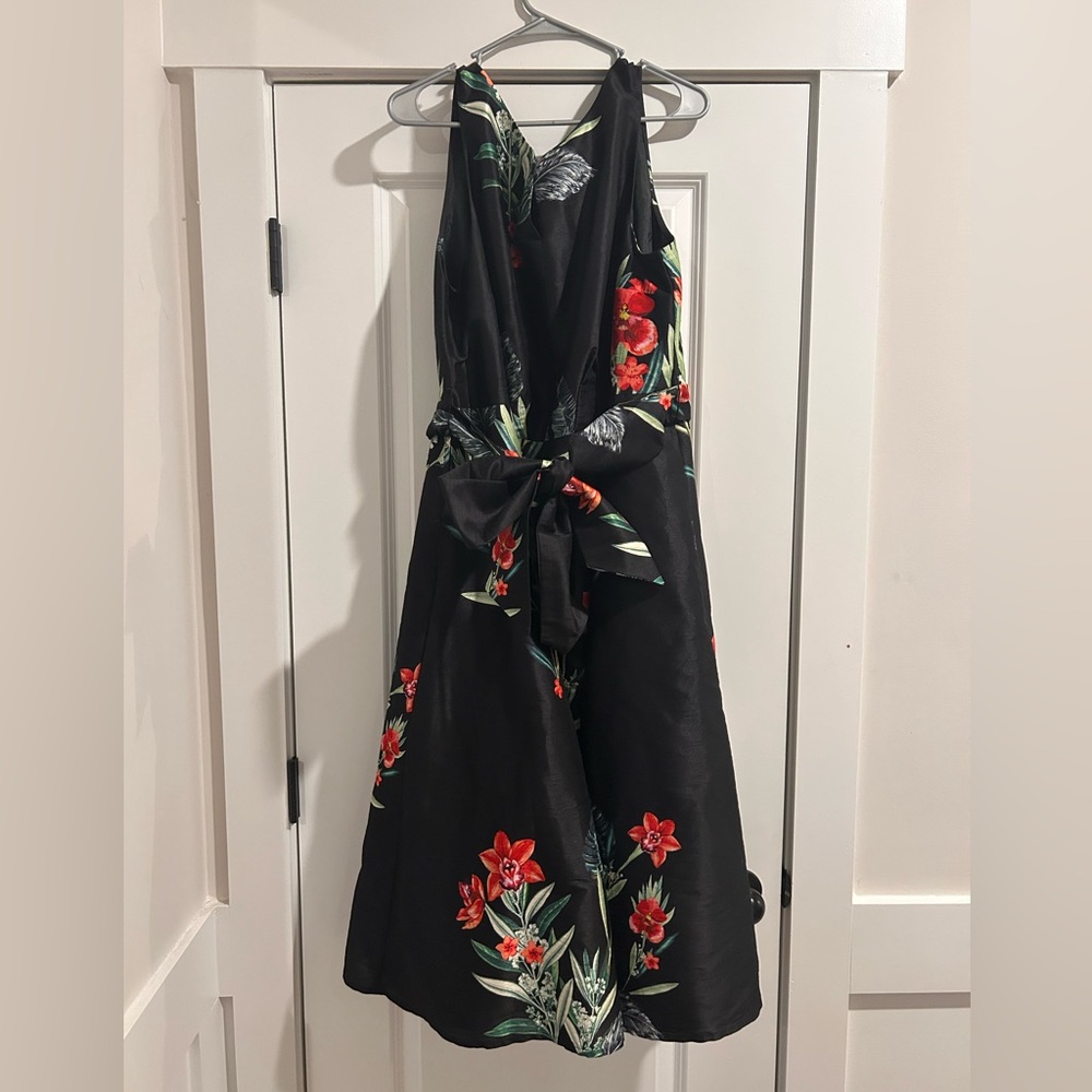 Eshakti Floral Black Dress